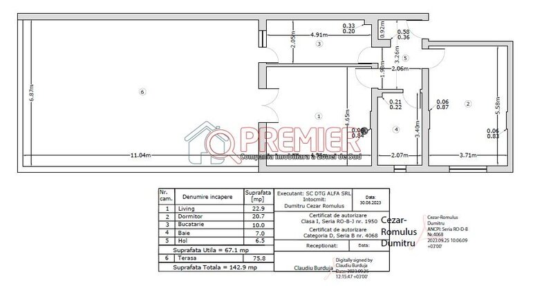 Popesti Leordeni penthouse 2 camere, terasa 76mp, bloc nou